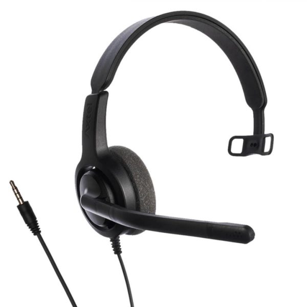 Casti Mono-casca AXTEL Voice 28 mono, Cu fir, noise-canceling, Negru