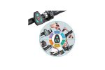 BORSETA SA PEGAS CU SEMNALZARE 30LED, CULOARE LED VERDE ROSU, - imagine 3