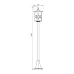 Stalp pentru iluminat exterior Vivalux JARDIN, E27, max. 1x60W, IP44, - imagine 2