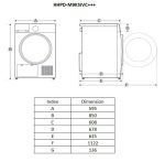 Uscator de rufe HEINNER HHPD-M9K5IVC+++, 9 kg, Inverter, Clasa: C, - imagine 5