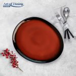 FARFURIE OVALA CERAMICA 28 CM, VULCANO, ART OF DINING BY - imagine 2