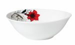 BOL PORTELAN 20 CM, RED FLOWERS 950 ML,VANORA HOME - imagine 3