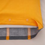 SET DE PAT SINGLE BUMBAC GREY/ORANGE - imagine 6