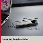 Memorie USB SanDisk Extreme Go 64 GB, USB 3.1, Metallic - imagine 3