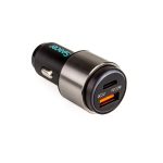 Alim. auto Spacer cu led USB-A&C 38W neg - imagine 3