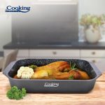 TAVA ALUMINIU CU ACOPERIRE CERAMICA 39.5x26 CM, DARK LINE, COOKING - imagine 5