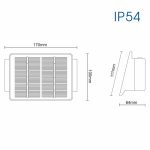 Aplica LED solara Vivalux DOMINO, 10W, 70lm , lumina neutra - imagine 4