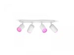 Spot LED RGB Cvadruplu Philips Hue Fugato, Bluetooth, 4xGU10, 4x5.7W