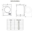 Uscator de rufe HEINNER HHPD-M7N13PBKE++, 7 kg, Clasa: E, Alb - imagine 4