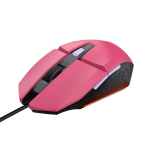 Mouse Trust GXT110W Felox cu fir,  6400 DPI, roz - imagine 2