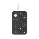 Prelungitor cu protectie Serioux SRXP-PS36B, 3 prize schuko Tensiune intrare: