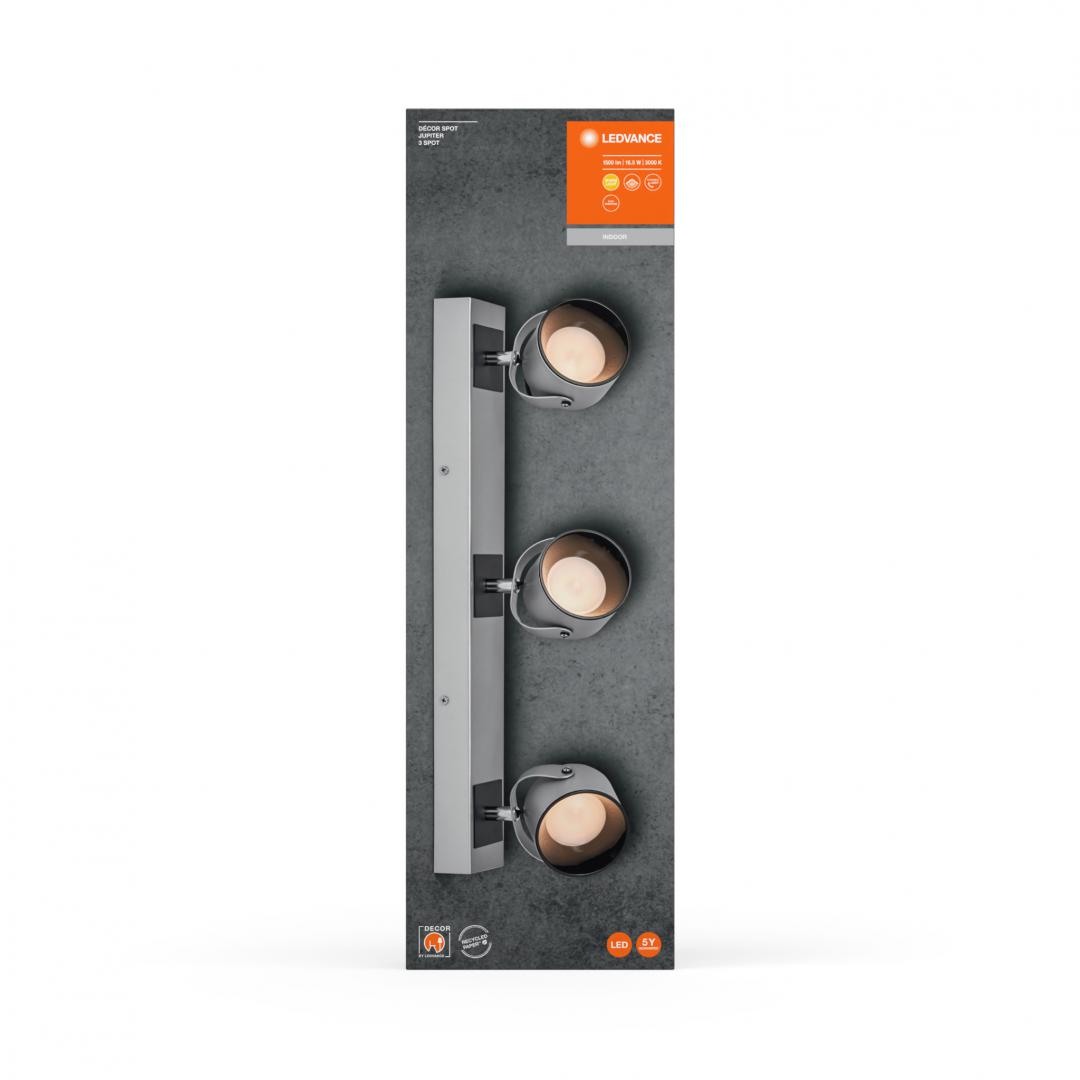 overlay_437d01a47091f676e29bed4e3c34e443.jpg Spot LED triplu ajustabil Ledvance DECOR JUPITER, 16.5W, 1500 lm, - imagine 1