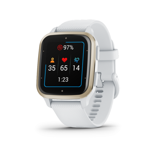 Ceas Smartwatch Garmin Venu SQ2 - Cream Gold Bezel with