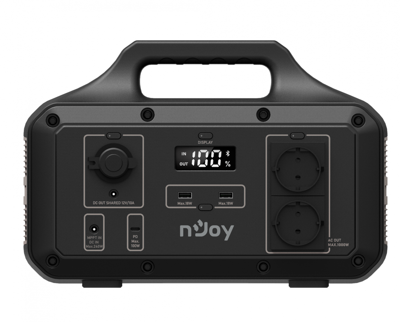 overlay_46b823291268a10c425352f9fd19e93b.png Statie portabila pentru exterior NJOY POWER BASE 600, adaptor AC - imagine 1