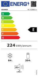 Combina frigorifica HEINNER HC-V286E++, 288 l, Clasa E, Alb - imagine 4