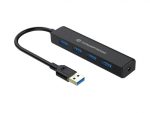 CONCEPTRONIC C4PUSB3 4-Port USB 3.0 Hub with Power Jack, 23.5 - imagine 2