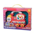 JUCARIE TRENULET CU LUMINI SI SUNETE,ROSU, MOMKI - imagine 3