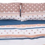 Lenjerie dubla 100% bumbac 4 piese, Polka - imagine 3