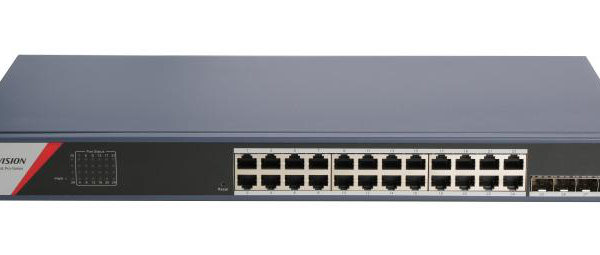 Switch 24 porturi Gigabit Hikvision DS-3E1528-SI-24T4F, 24 x gigabit RJ45