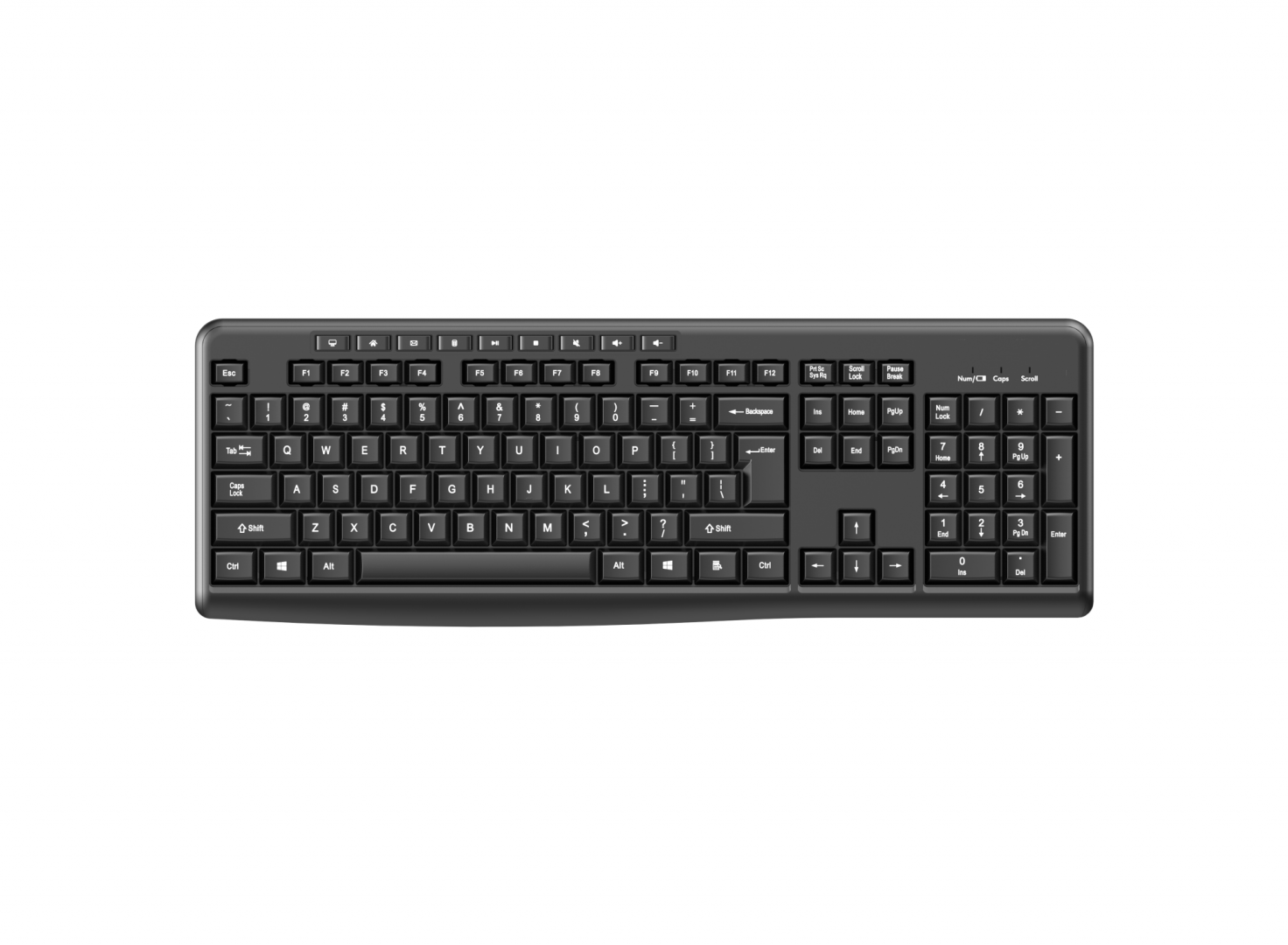 overlay_4a3cd411584346fa53c97f06c15999c4.png Tastatură wireless 2.4G SRXK-SKB706W, Tastatură: cu rând independent de taste - imagine 1