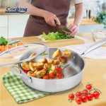 TIGAIE ADANCA INOX+CAPAC STICLA 28X7.5CM, ATOMIC3, COOKING BY HEINNER - imagine 6