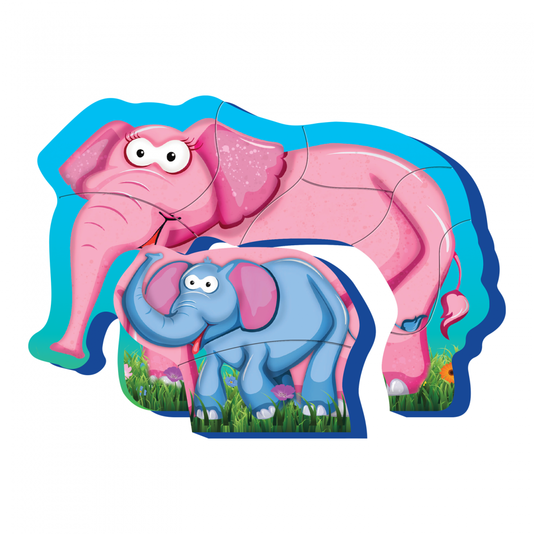 overlay_4cbdec735dd04e398267ff2e9cb86e08.png PUZZLE DIN SPUMA EVA-MAMA SI PUIUL ELEFANT,8 PIESE, PUEDO - imagine 1