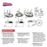SET CURATENIE CU MOP ROTATIV, CLEAN360, ALBASTRU - imagine 8