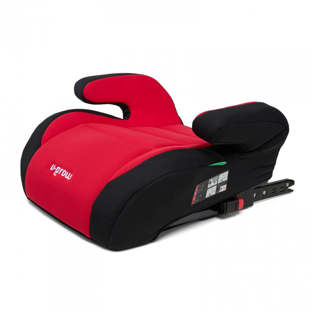 overlay_4e4d9eb344ff2949823d8df5f66f6043.jpg Inaltator auto 125-150, omologare R129 cu isofix , negru/rosu, U-Grow - imagine 1