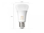 4 Becuri LED inteligente Philips Hue A60, Bluetooth, E27, 6W - imagine 3