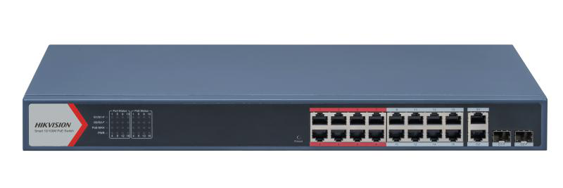 overlay_4e95d60e396bf13fe00f431063a73b37.png Switch 16 porturi POE Hikvision DS-3E1318P-EI(B), L2, Smart Managed, 16 - imagine 1