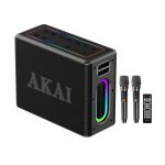 Boxa portabila Akai cu 2 micfrofoane wireless IPX6-80W - imagine 4