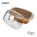 TAVA ROASTER DIN ALUMINIU TURNAT + CAPAC 39 X 22.5 - imagine 2