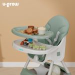 Scaun de masa 2 in 1, pliabil, verde, U-Grow - imagine 6