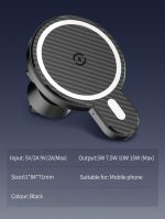 Suport Auto Telefon Serioux, cu incarcare Wireless 15W, compatibil MagSafe, - imagine 14