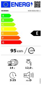 MASINA DE SPALAT VASE INCORPORABILA HEINNER HDW-BI6614IE++ - imagine 2