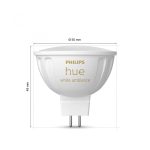 Bec LED inteligent Philips Hue MR16, Bluetooth, GU5.3, 12V, 5.1W, - imagine 2