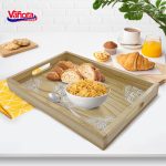 TAVĂ DIN LEMN PENTRU SERVIRE CU MODEL MANDALA, VANORA HOME - imagine 4