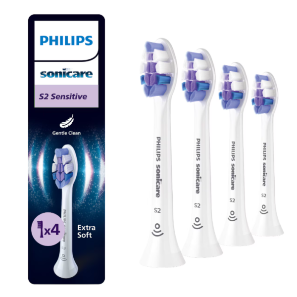 Rezerve PHILIPS Sonicare Sensitive HX6054/87, Pachet de 4 capete de