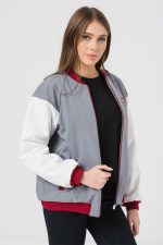 W JACHETA BOMBER GRI GRENA L - imagine 2