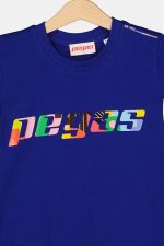TRICOU  LOGO MULTICOLOR COPII  ROYAL BLUE-8 - imagine 3