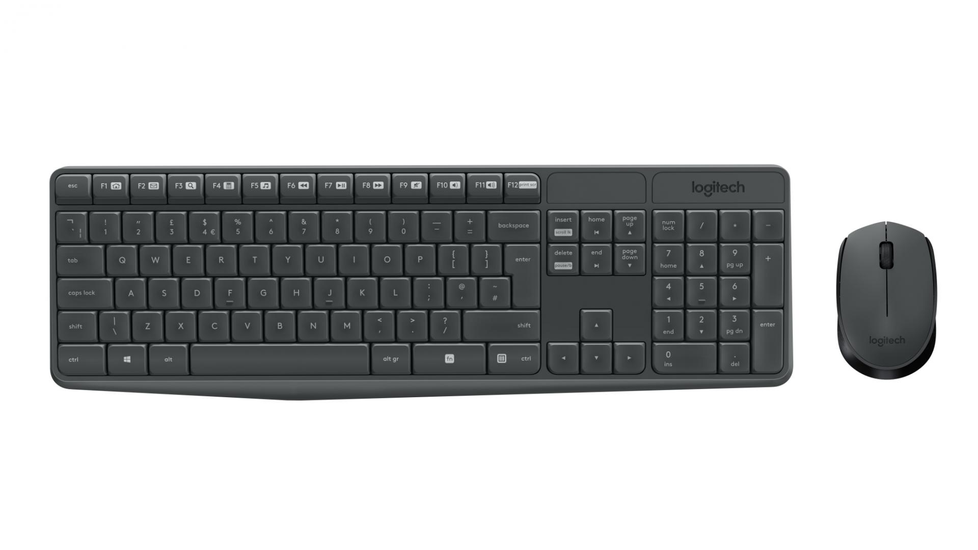overlay_536d4d4666fb9f2dd542067bc836f91f.jpeg Kit wireless tastatura si mouse Logitech MK235, taste numerice, gri - imagine 1