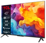 Televizor TCL LED 43P61B, 43''(109cm), Smart Google TV, 4K, Negru - imagine 3