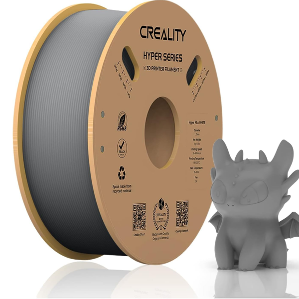 CREALITY HYPER PLA 3D Printer Filament, Grey, Temperatura printare: 200-220