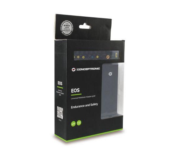 CONCEPTRONIC CNB90 Universal Laptop Charger 90W incl. 10 Charging Tips,