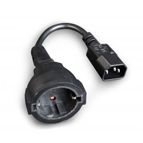 Cablu alimentare Gembird, adaptor intrare C14 (tata) la iesire Schuko