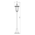 Stalp pentru iluminat exterior Vivalux MARIBOR, E27, max. 1x60W, IP44, - imagine 2