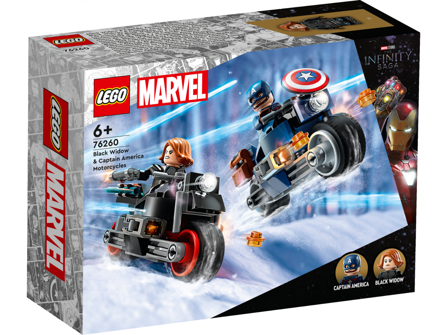 overlay_56411525b36ae0ce562fcf30b89bf0a4.png MOTO.BLACK WIDOW&C. AMERICA, 76260 LEGO - imagine 1