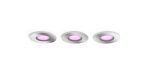3 Spoturi LED RGB incastrate Philips Hue Xamento, Bluetooth, GU10