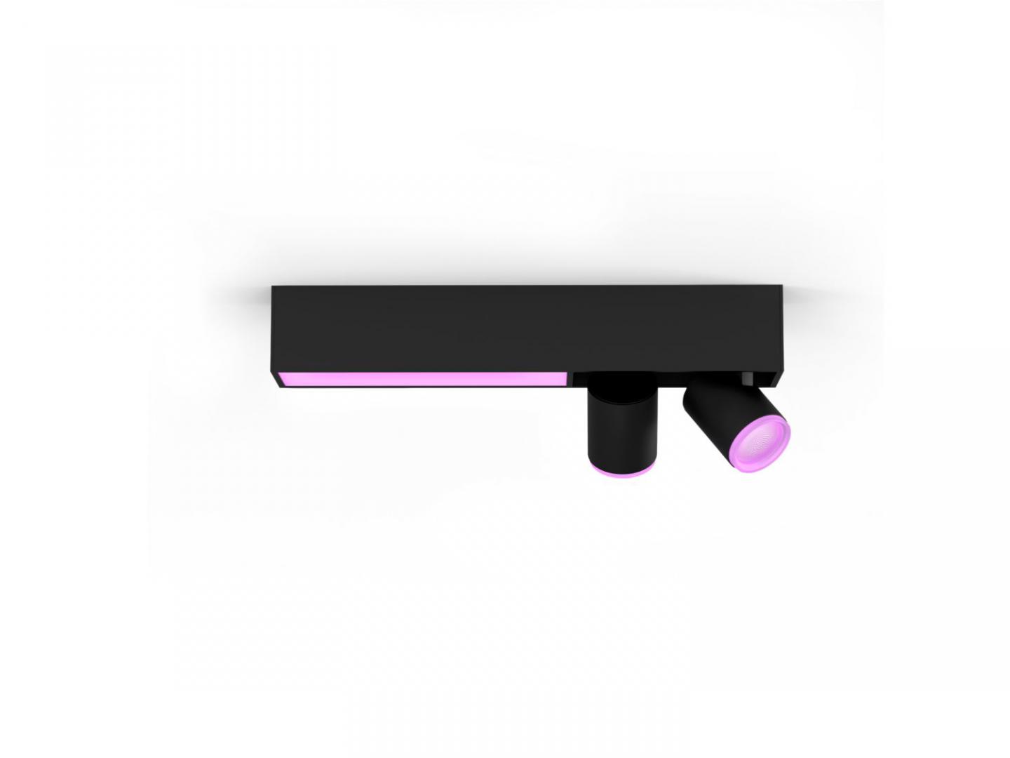 overlay_5685bc6370fec22e4b181d558a263f14.jpeg Plafoniera LED RGB Philips Hue Centris, Bluetooth, cu 2xGU10, 2x5.7W - imagine 1