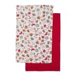 Set 2 prosoape de bucatarie, 38x63 cm,Red - imagine 2